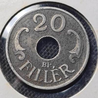 KK钱币收藏小铺 第300期 百期特拍3连拍第2场  周末发货 - 1943匈牙利20菲勒 