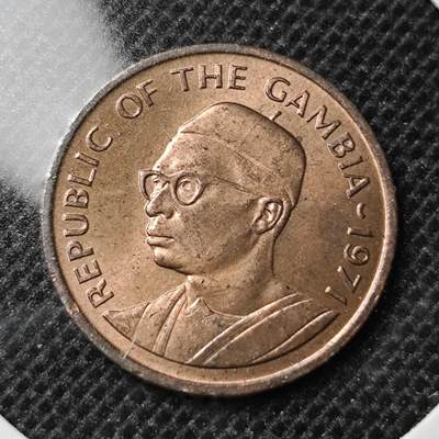 KK钱币收藏小铺 第302期 2月预留时间  周末发货 - 1971冈比亚1布图 