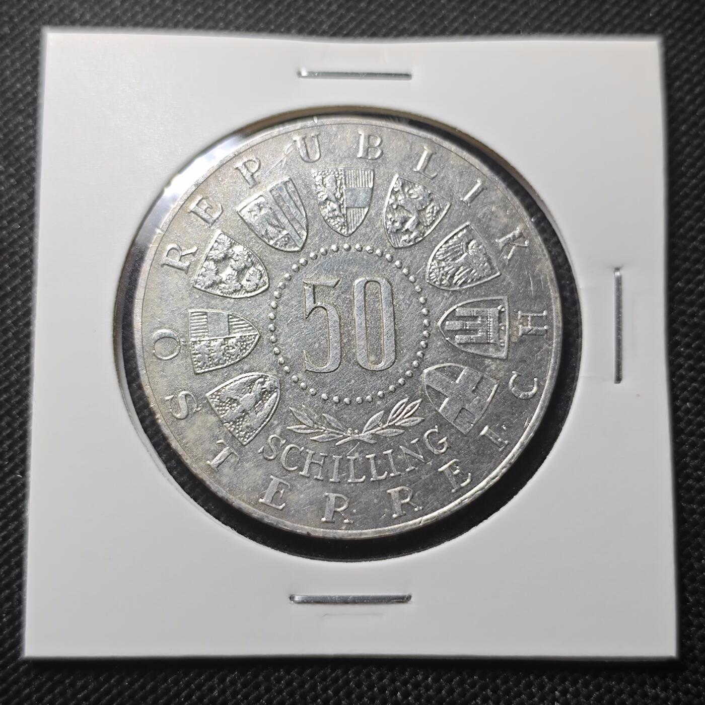 KK钱币收藏小铺 第299期 百期特拍3连拍第1场  周末发货  1964奥地利50先令纪念银币20克900高银