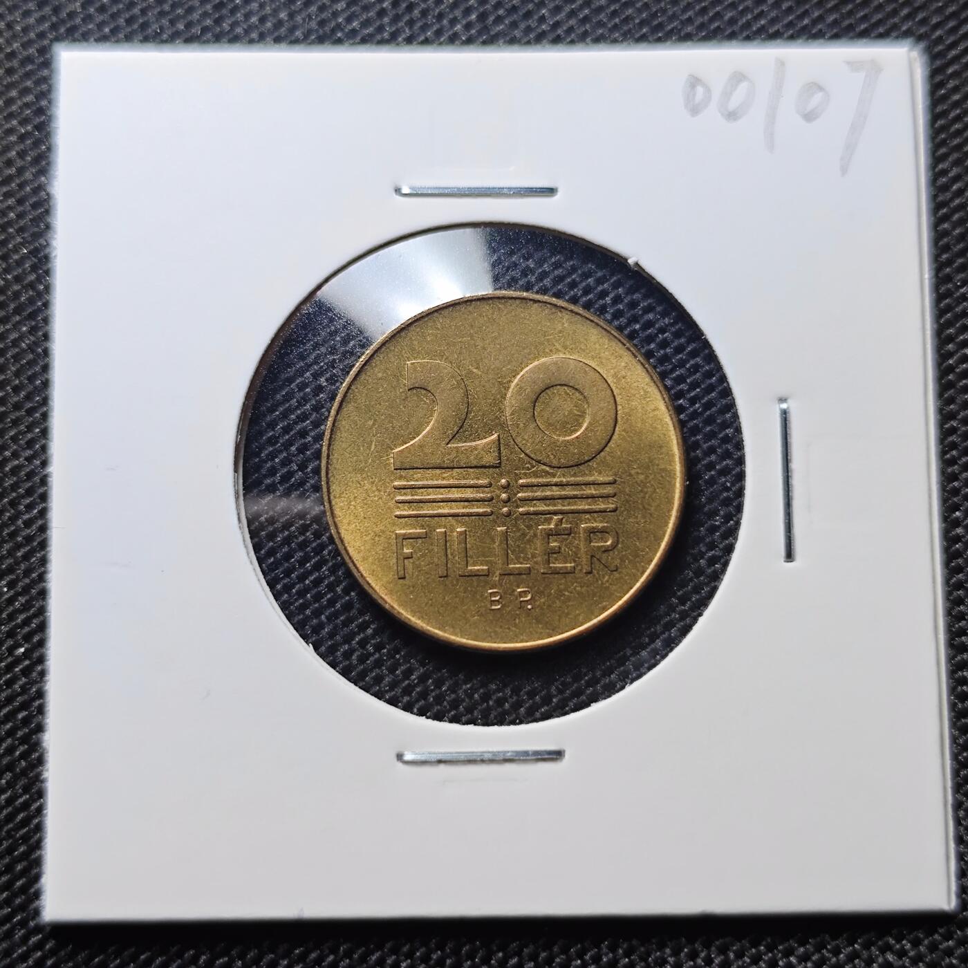 KK钱币收藏小铺 第300期 百期特拍3连拍第2场  周末发货  1946匈牙利20菲勒铜币 少见 好品！