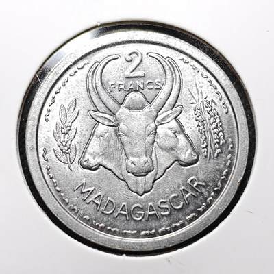 KK钱币收藏小铺 第300期 百期特拍3连拍第2场  周末发货 -   1948法属马达加斯加1法郎 好品