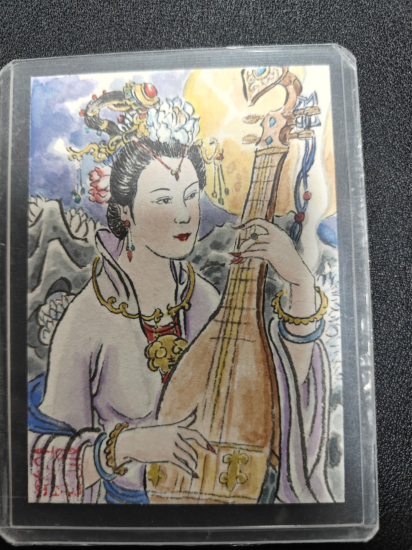 天玑星卡拍第九十八期《6.23 周一截拍》持续收拍收评中 满赠卡需备注 加我进群迎好礼 【手绘卡】张先军 手绘卡 仕女图 卡背亲签