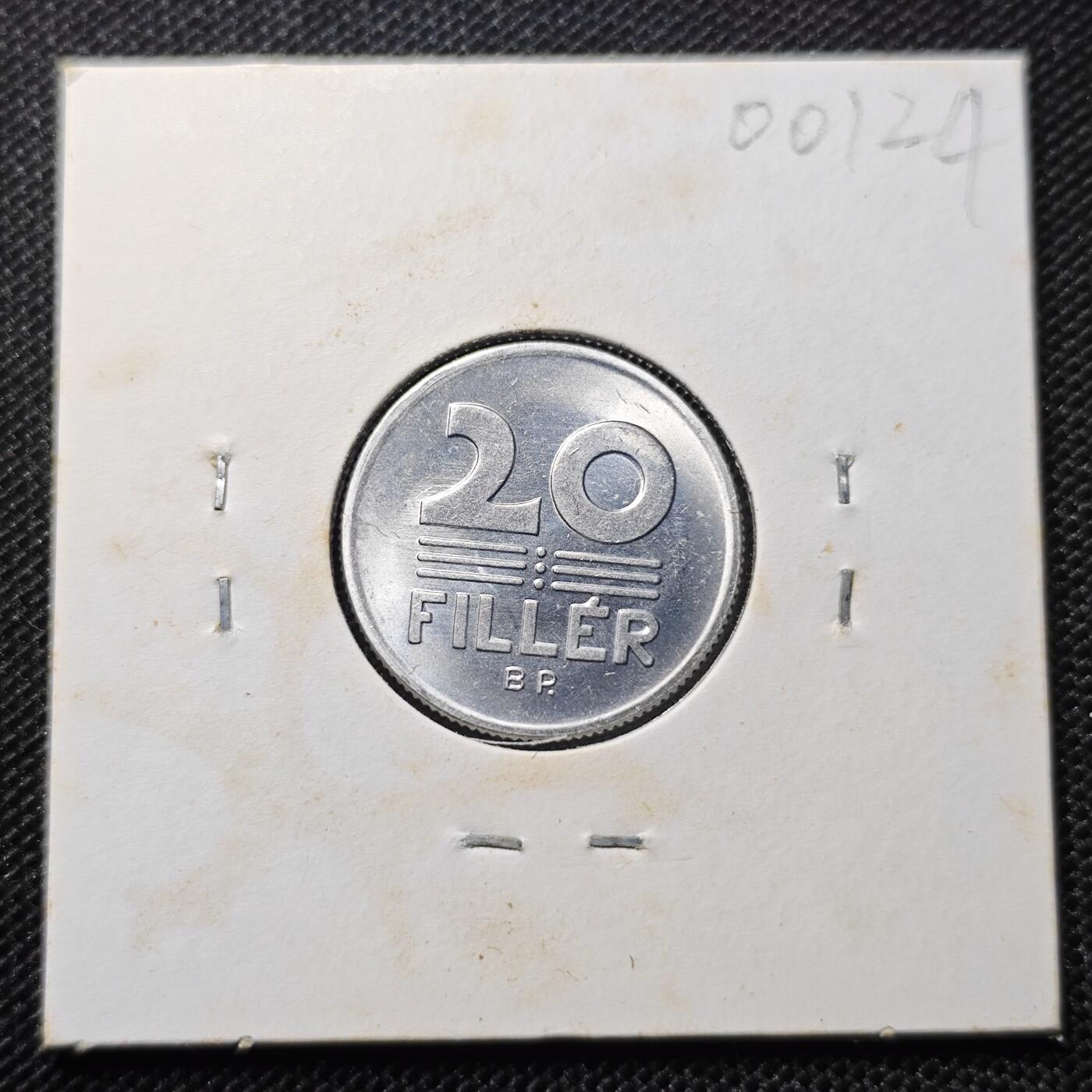 KK钱币收藏小铺 第300期 百期特拍3连拍第2场  周末发货  1983匈牙利20菲勒FAO 发行量仅5万 少见！拆卷品