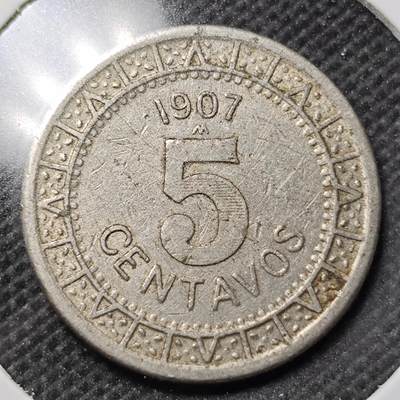 KK钱币收藏小铺 第299期 百期特拍3连拍第1场  周末发货 -  1907墨西哥5分镍币