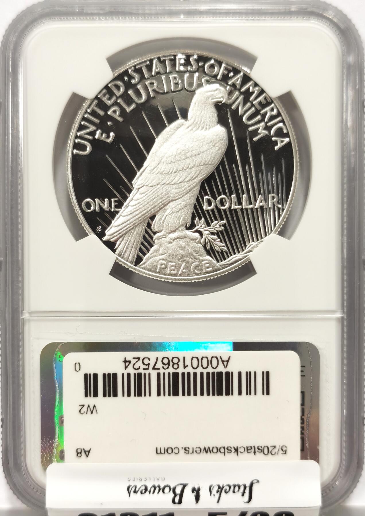 【麦稀奇收藏嘉年华】 博洋堂美国及美洲钱币专场拍卖②暨第127期（全场包邮） NGC PF70UC 美国2023年S版和平复刻精制1美元精制银币，罕见70分满分精制币，公民铸币咨询委员会主席Thomas J. Uram签名特殊标签5