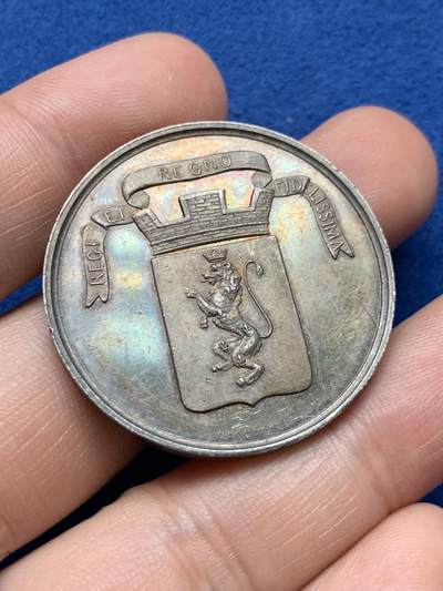 《竞宝斋》第393场 周日，周一，周二，3场连拍 （全场包邮） - 法国贡比涅武器射击公司银质代币，18.89g，36.6mm，手指边铭