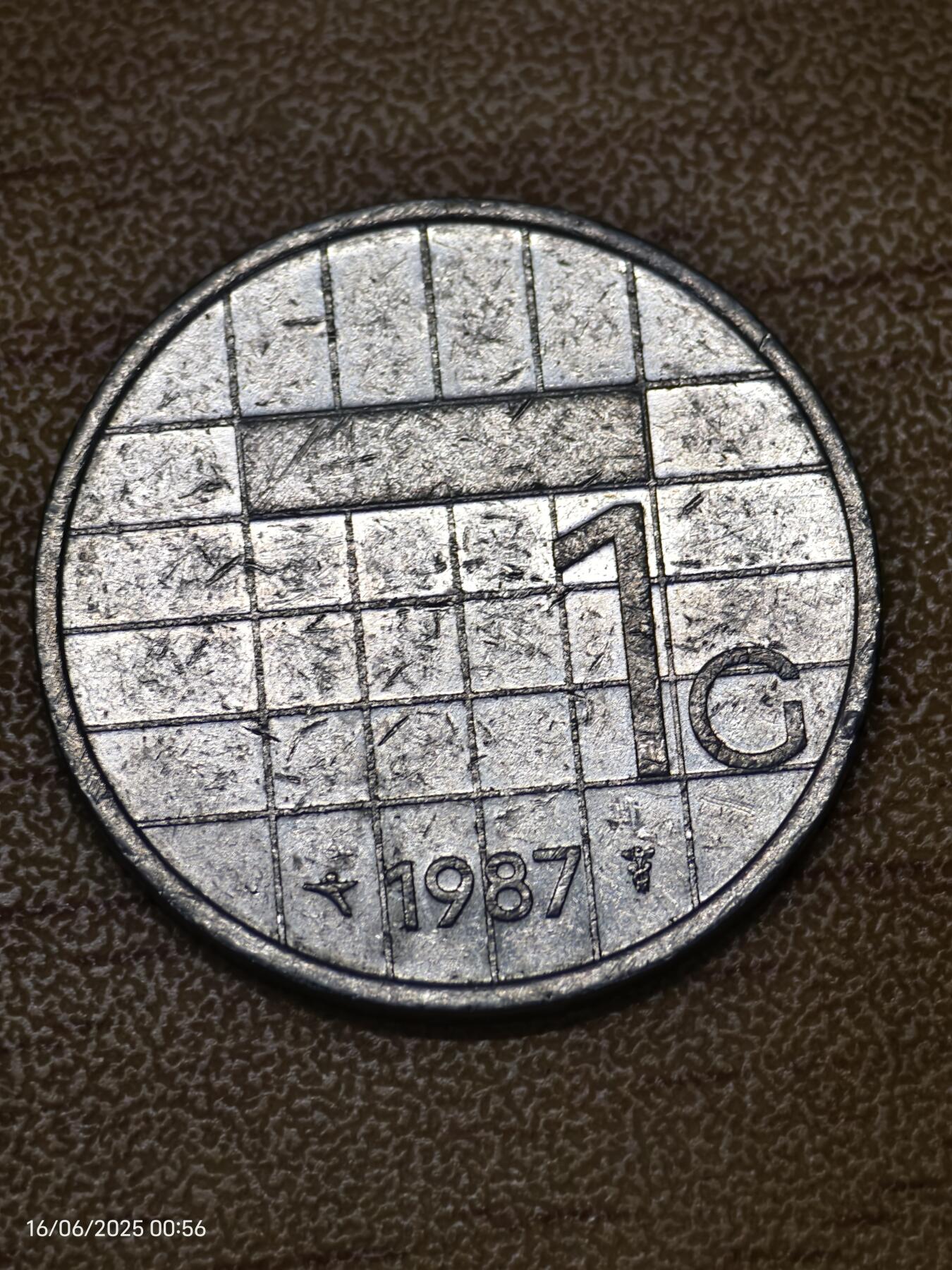 思丞收藏　外国散币第18场  荷兰1987年1盾