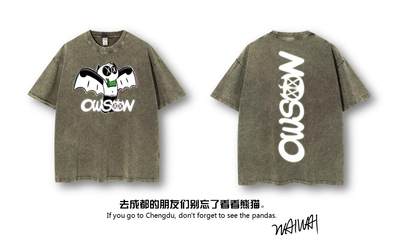 零元拍：艺术家 WAIWAI  OWSON 品牌260克水洗重磅潮流Oversize T恤L码拍品为L码，颜色以实物为准 - 零元拍：艺术家 WAIWAI  OWSON 品牌260克水洗重磅潮流Oversize T恤L码拍品为L码，颜色以实物为准