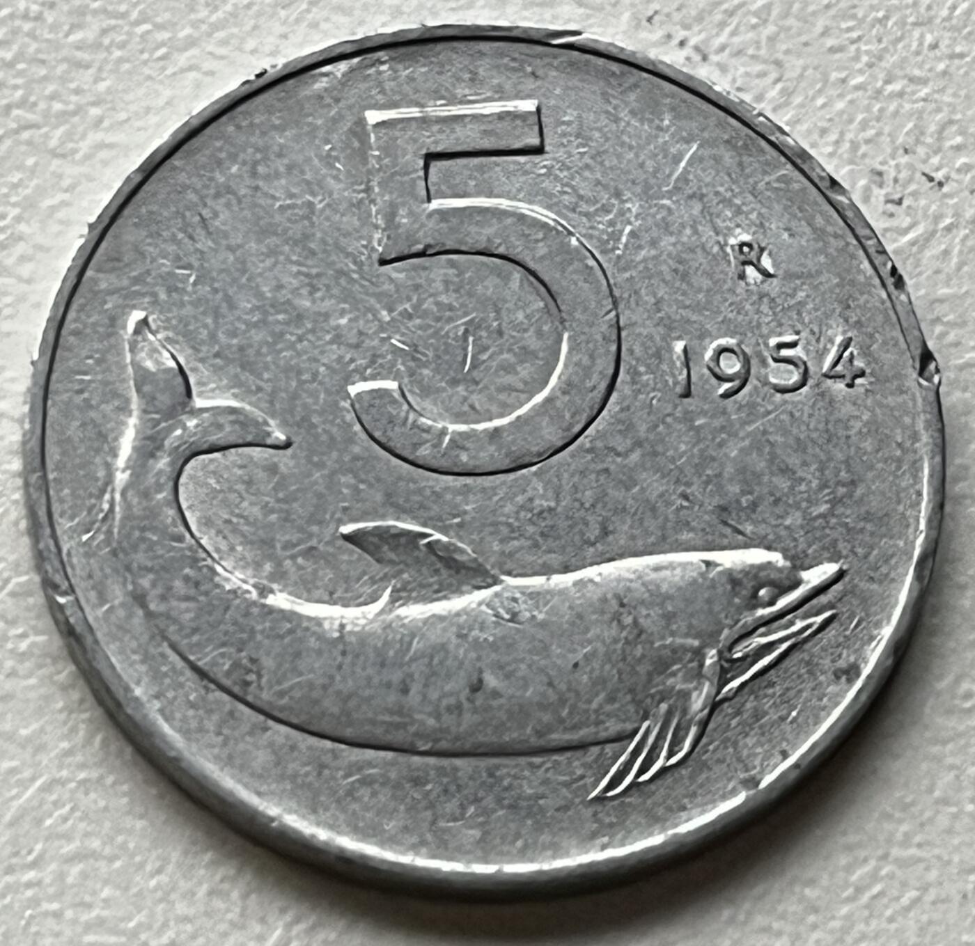 神仙姐姐-中外币专场6 1954年 意大利5里拉