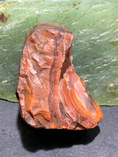 精美铁皮冰红千层纹大开窗料南红玛瑙原石一颗 - 精美铁皮冰红千层纹大开窗料南红玛瑙原石一颗