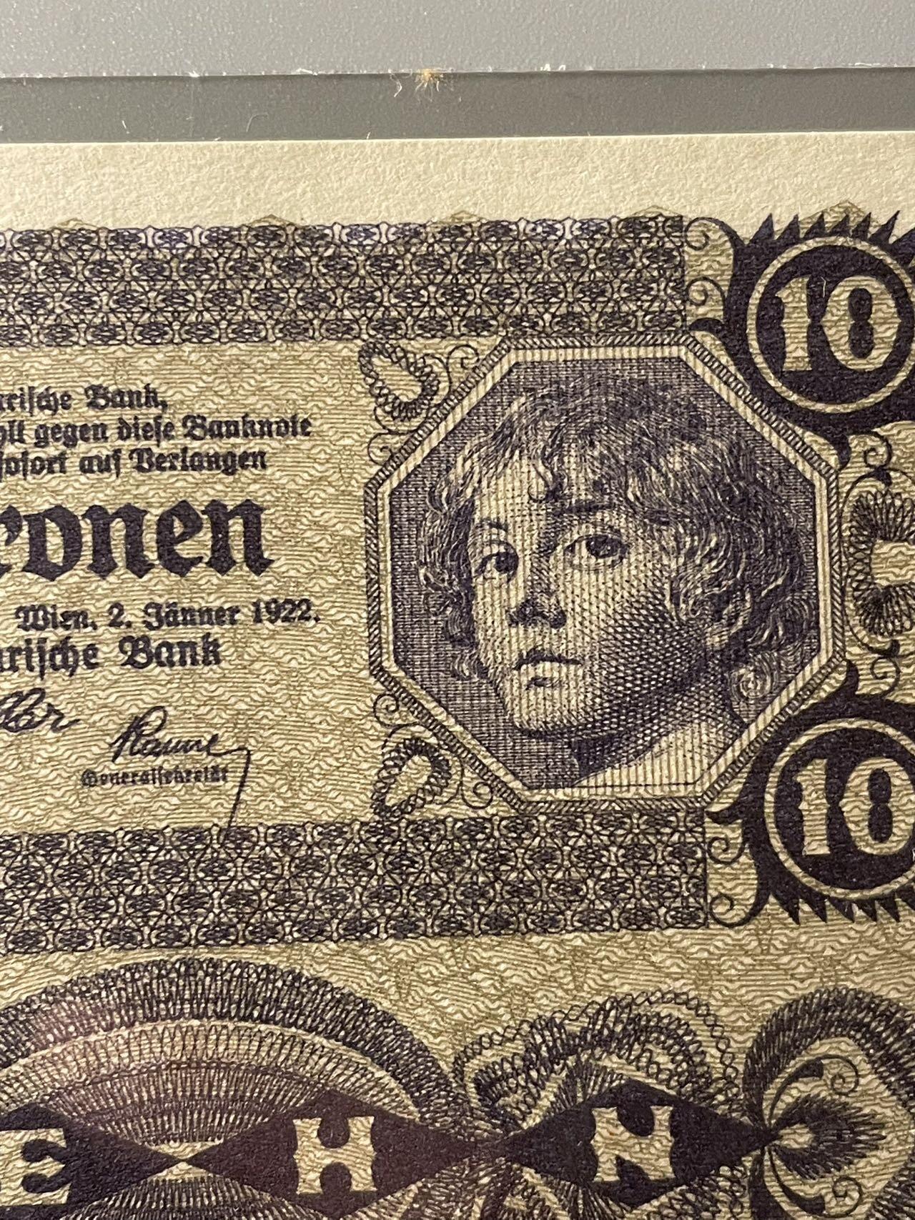 奥地利 1922 三张UNC