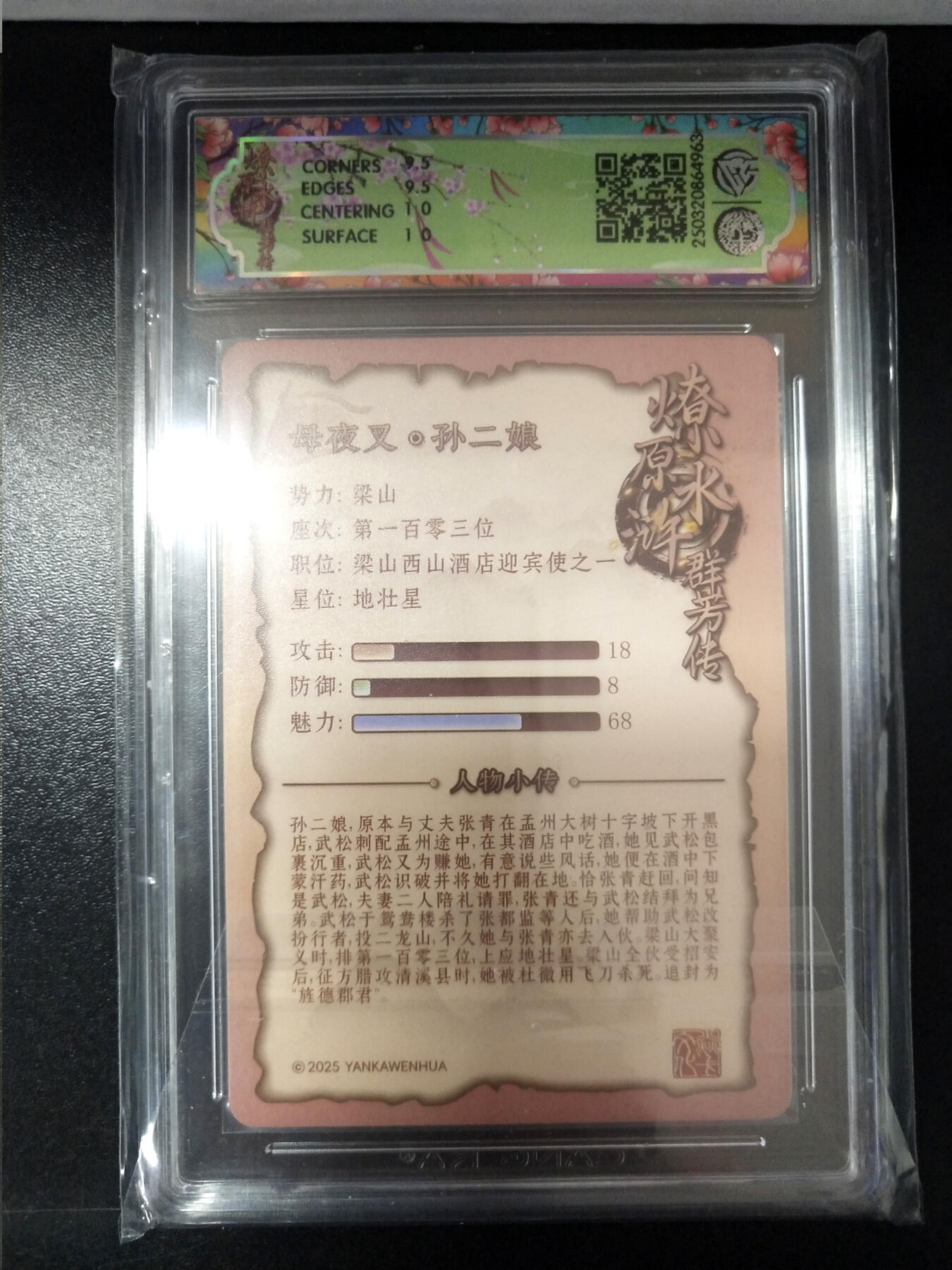 【持续收拍品】-琦卡当当铺～第42期★★~支持寄存★★~【9点40结束】扫码加群抽[包邮券]~ 炎卡文化-水浒群芳传-孙二娘-普卡-共1张-10分