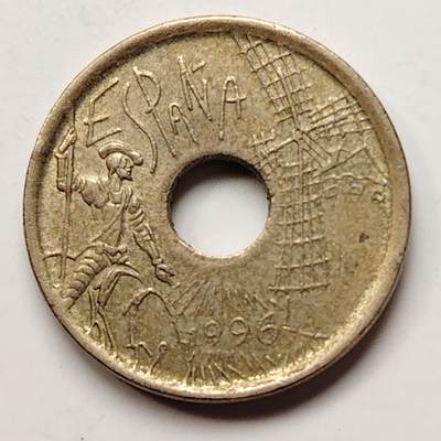布加迪🐬～世界钱币(上海)🌾第 226 期 /  各国套币和散币 - 西班牙🇪🇸 1996年 25比赛塔纪念币