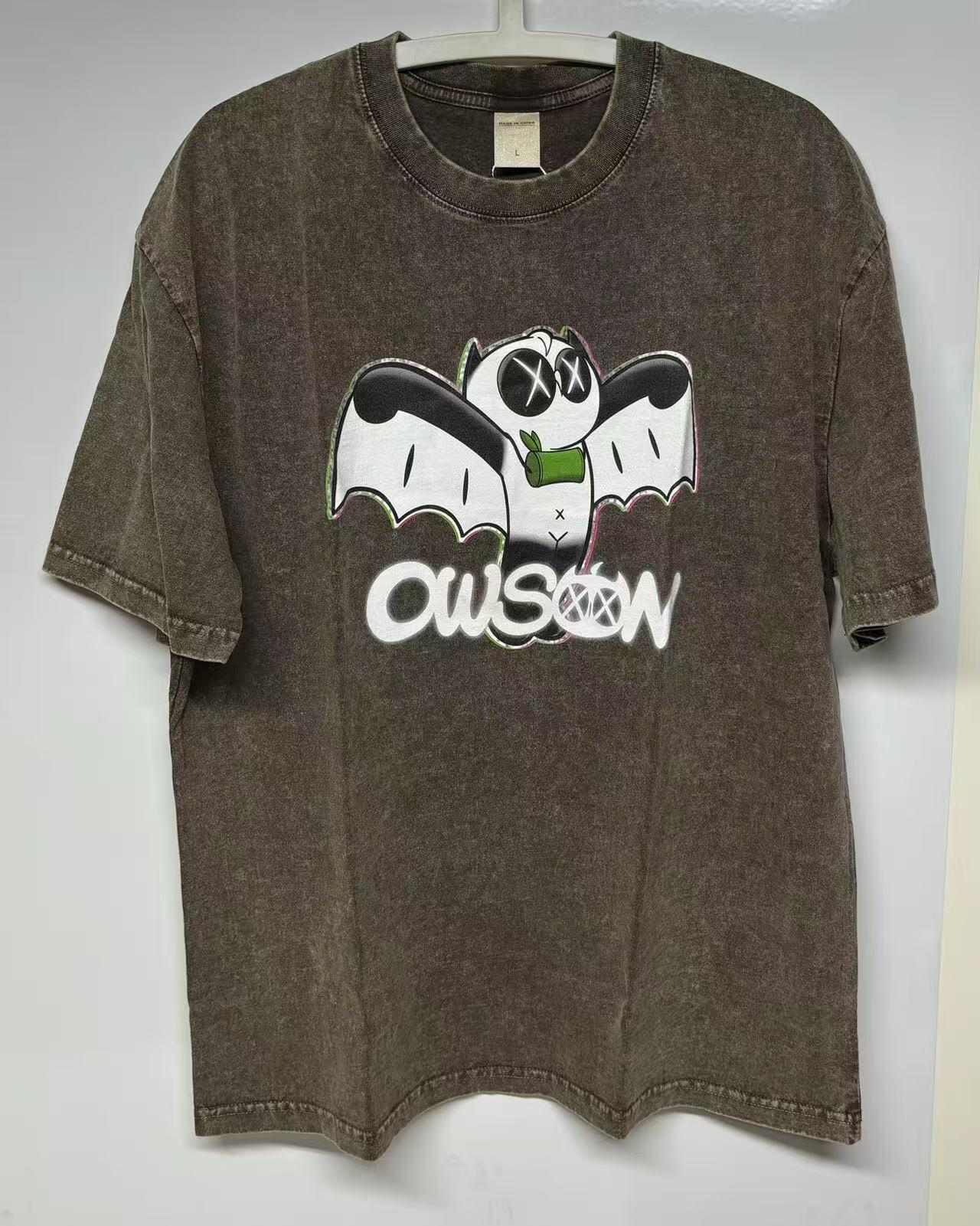 零元拍：艺术家 WAIWAI  OWSON 品牌260克水洗重磅潮流Oversize T恤L码拍品为L码，颜色以实物为准