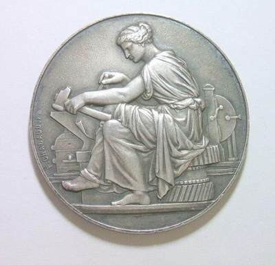 【银】法国1896年 谷物女神高浮雕精制大银章 52MM 60克 - 【银】法国1896年 谷物女神高浮雕精制大银章 52MM 60克