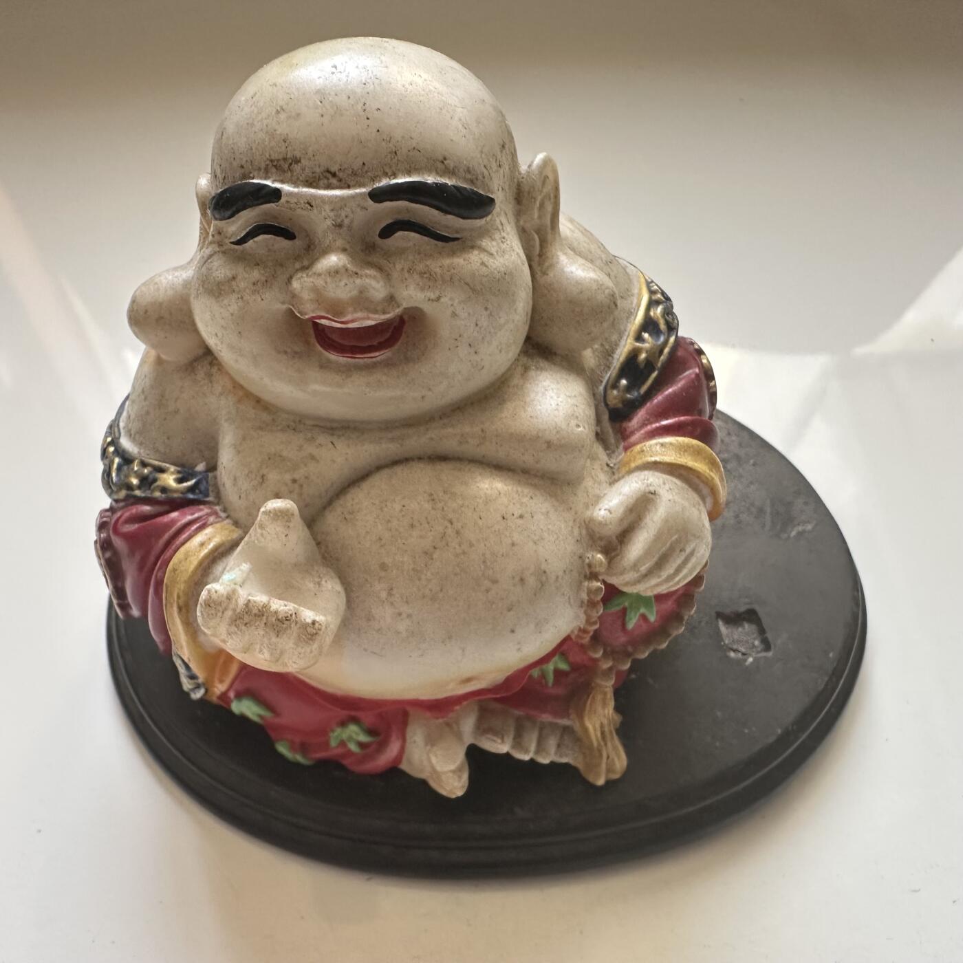 🌹外币初藏🌹🐯2025年第65场  每周二四六晚8️⃣点 接代拍 大肚弥勒佛摆件 大概是胶木材质