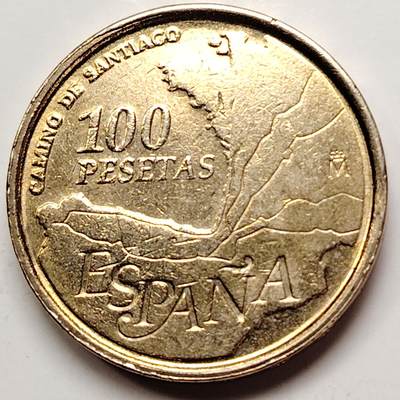 布加迪🐬～世界钱币(上海)🌾第 226 期 /  各国套币和散币 - 西班牙🇪🇸 1993年 100比赛塔纪念币