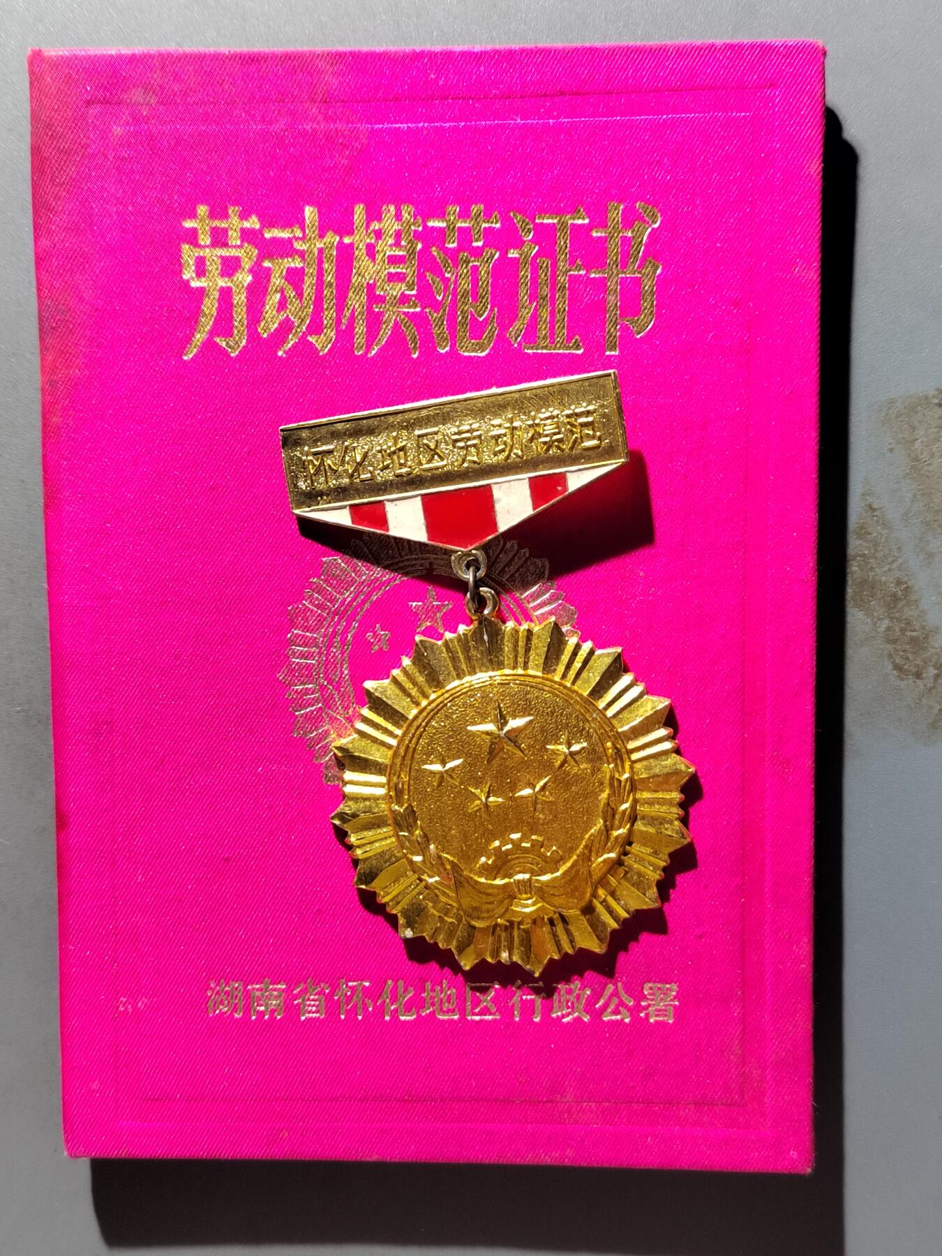 PCAI钱币  19-432  证章纪念章小专场 82年怀化行署劳模奖章
