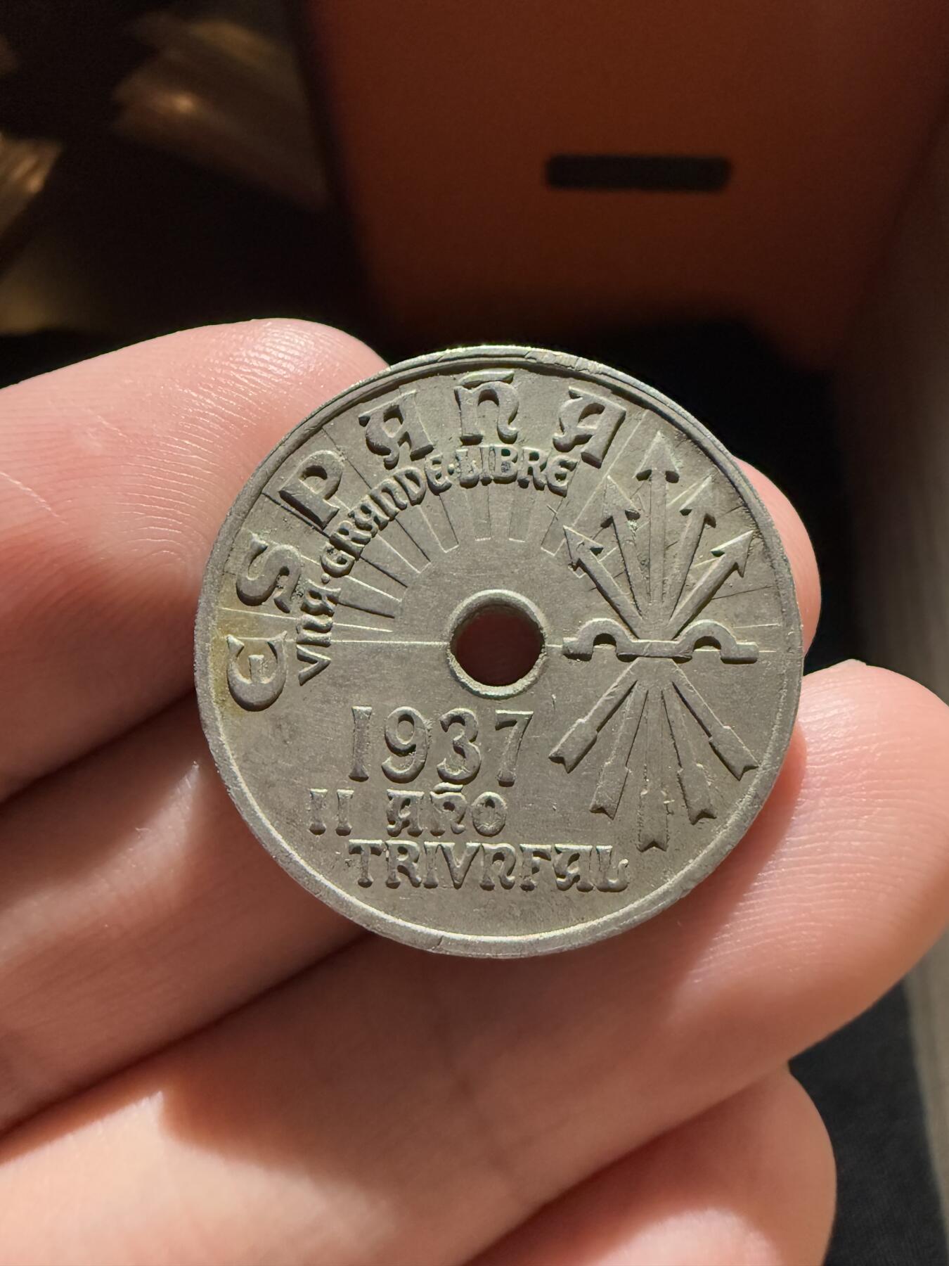 南宋泉阁俄币 外币 国币 专场第十二期【送拍无额外佣金】 西班牙 1937年 25分镍币 通货好品