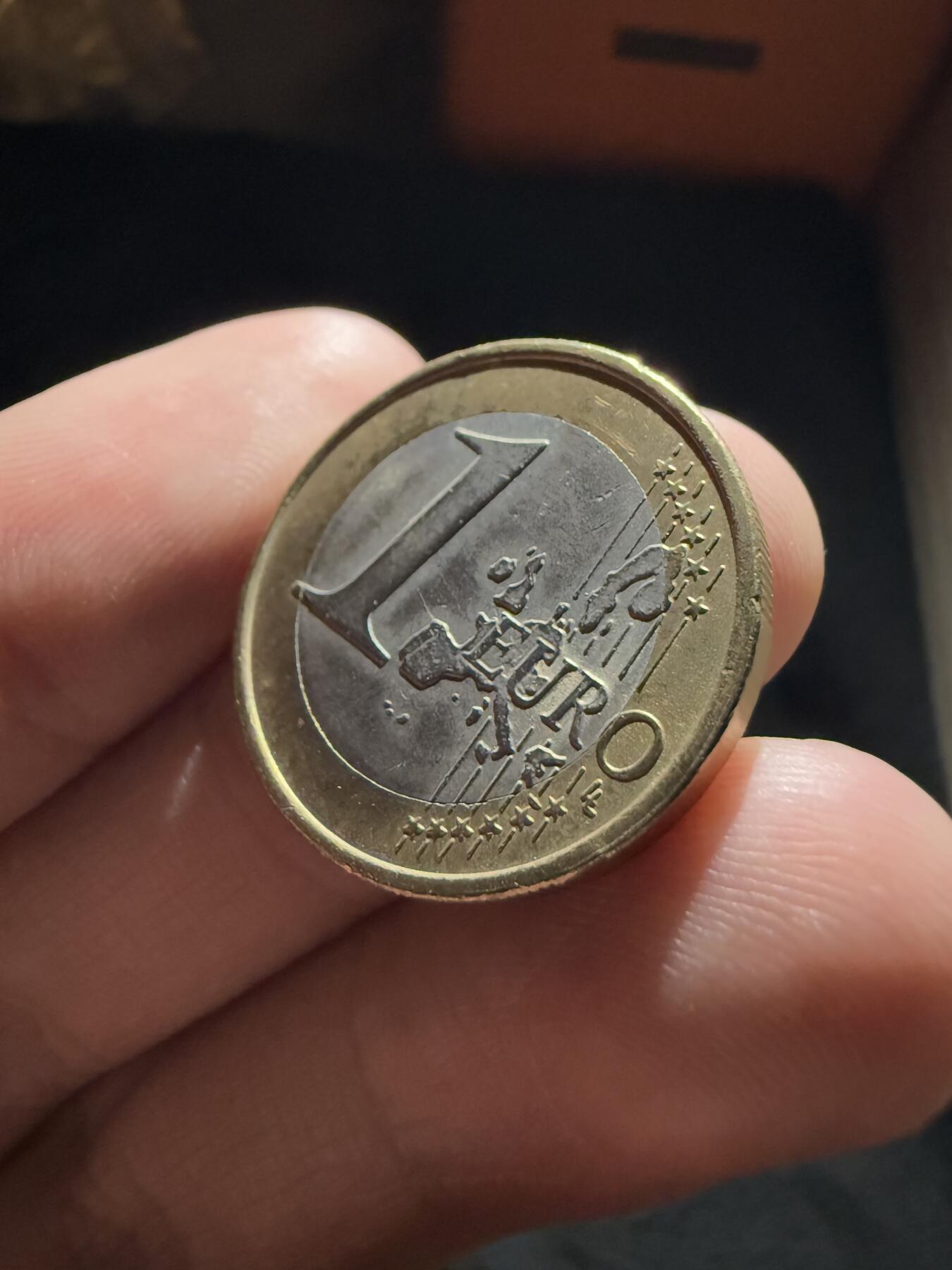 南宋泉阁俄币 外币 国币 专场第十二期【送拍无额外佣金】 欧洲 2002年 1欧元流通币 双面转光 好品