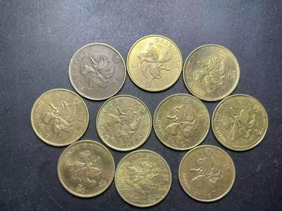 各个国家硬币专场1 中国香港五毫一组十枚年份随机