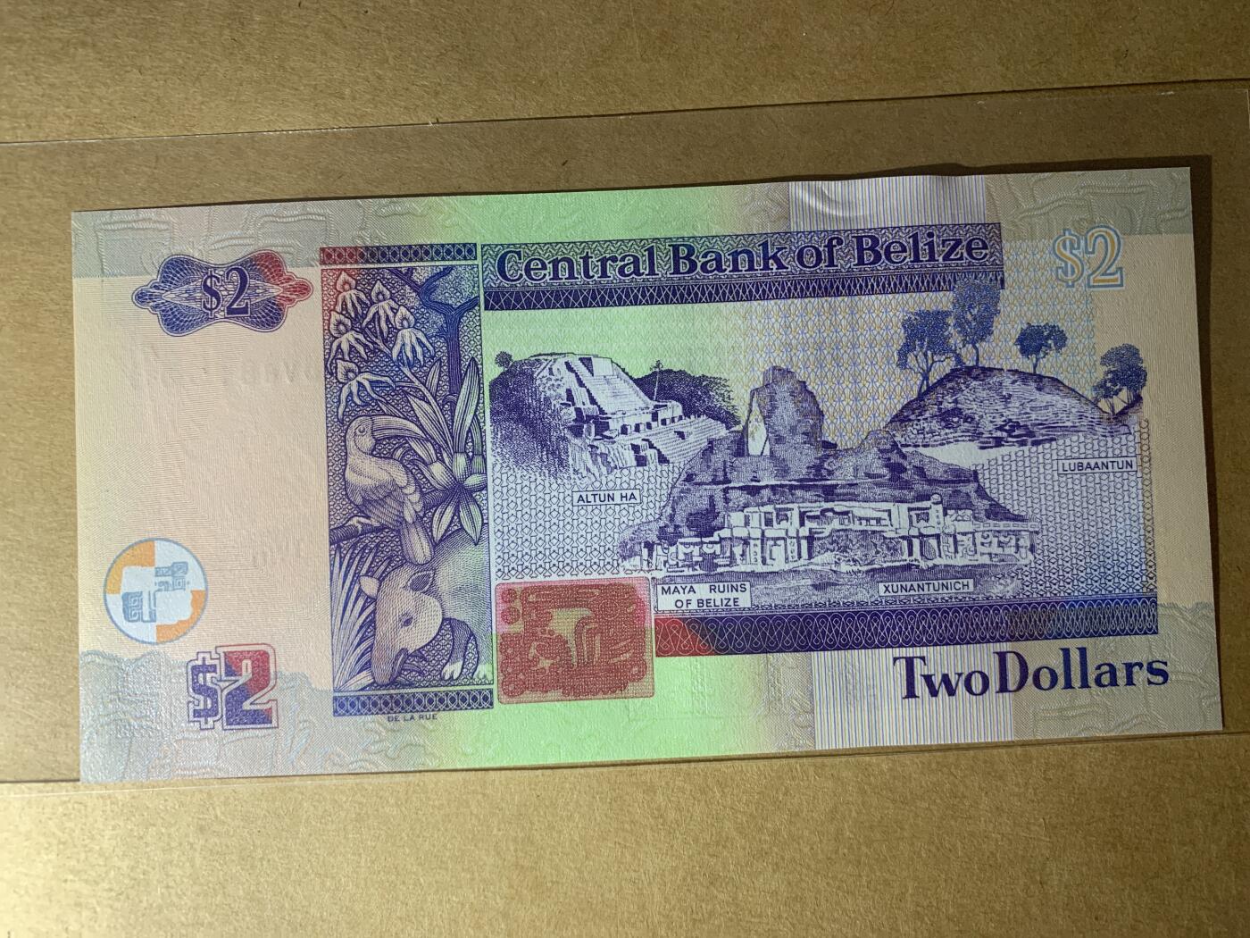 【礼羽收藏】🌏世界钱币拍卖第123期 【DV881886】全新UNC 2021年伯利兹2面值纸币 女王钞 无3457尾886 倒置号