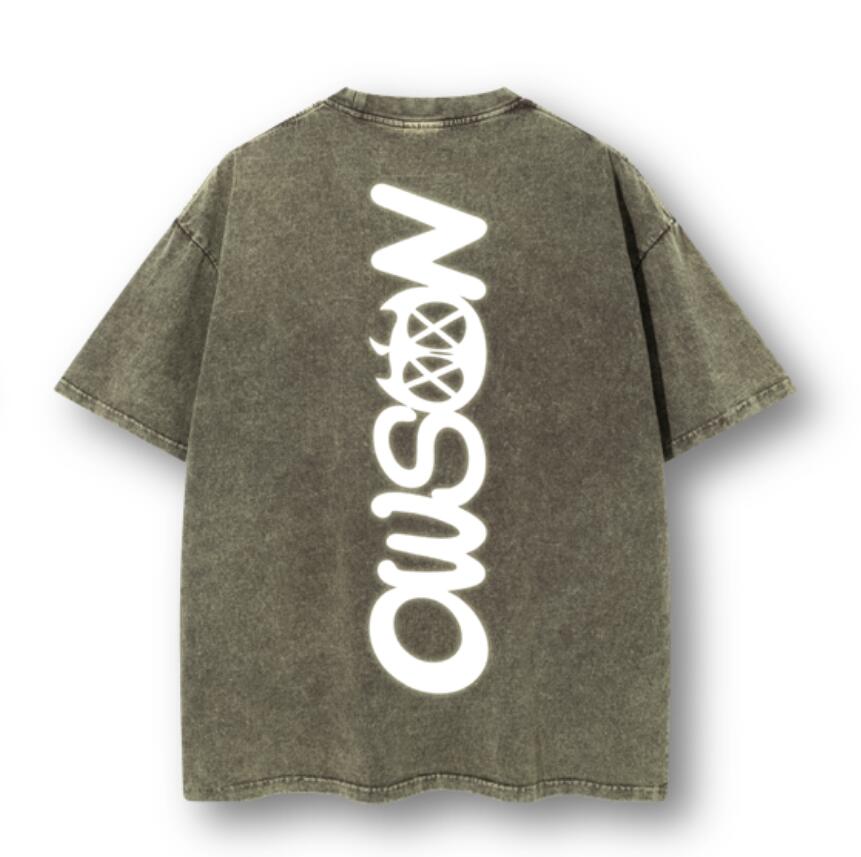 零元拍：艺术家 WAIWAI  OWSON 品牌260克水洗重磅潮流Oversize T恤L码拍品为L码，颜色以实物为准