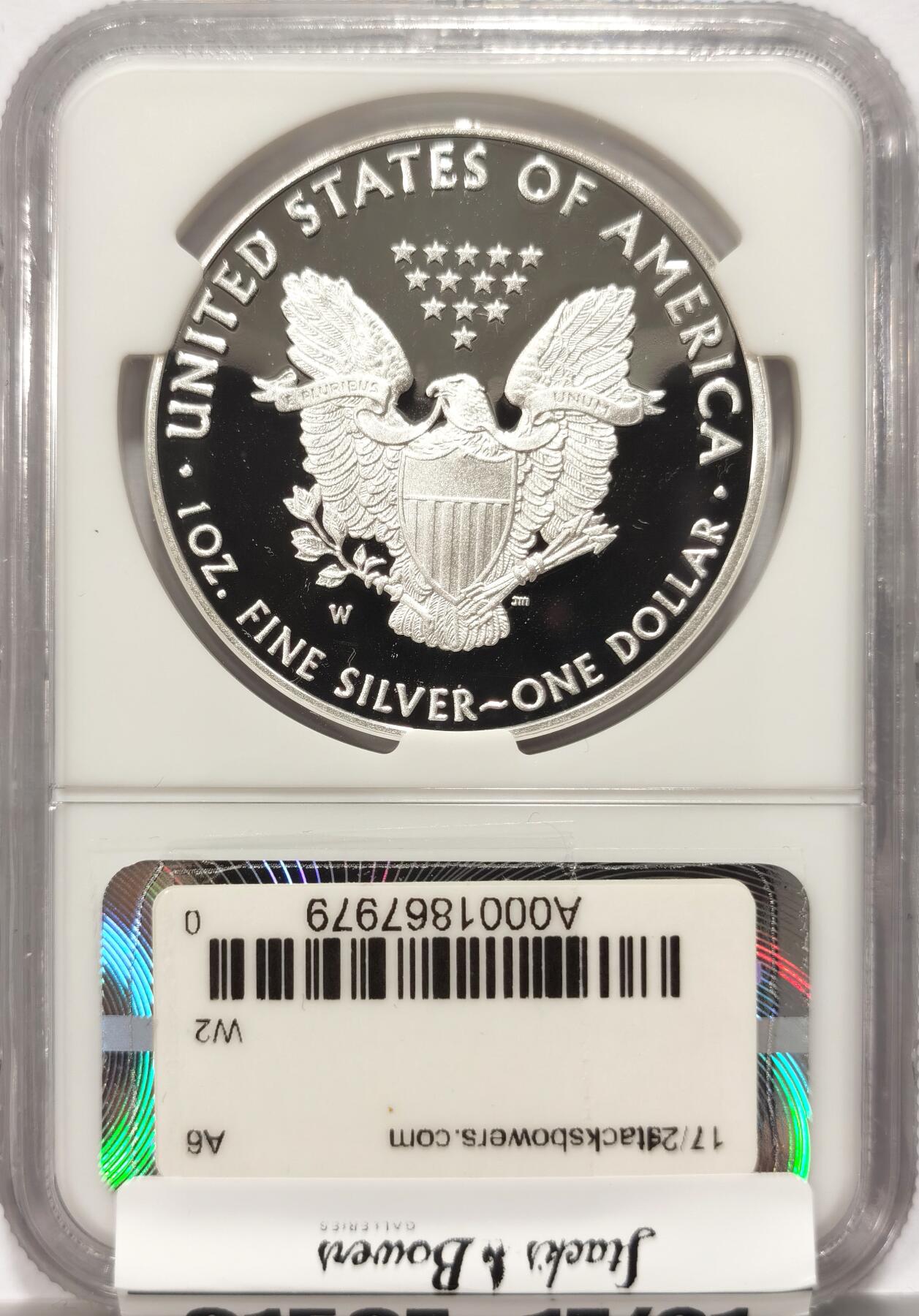 【麦稀奇收藏嘉年华】 博洋堂美国及美洲钱币专场拍卖②暨第127期（全场包邮） NGC PF70UC 美国2016年W版行走女神1美元鹰洋精制银币，罕见70分满分精制币，第38任美国铸币局局长签名特殊标签