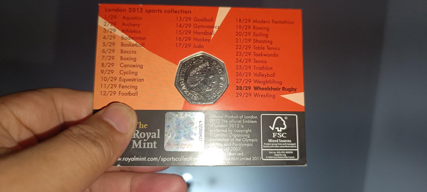 如意阁第十八场（混合场） 2012英国奥运会-轮椅橄榄球，异形50便士纪念币