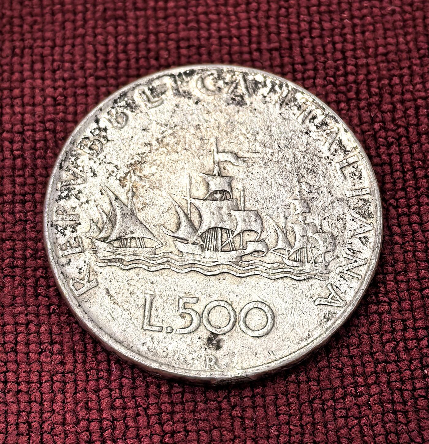 南宋泉阁俄币 外币 国币 专场第十二期【送拍无额外佣金】 意大利 1960年 帆船少女500里拉银币 11g 835银 通货