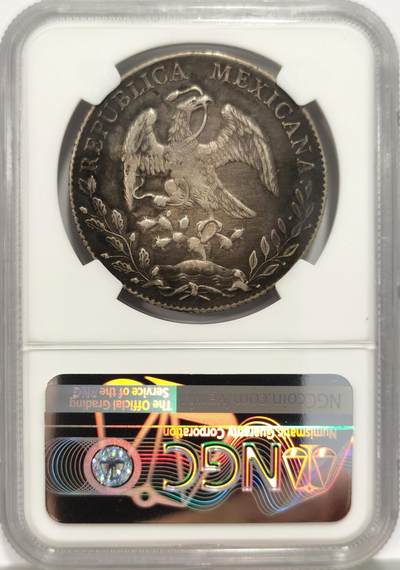 博洋堂世界钱币拍卖第162期（全场包邮） NGC AU 墨西哥1893年CA MM版花边鹰洋，少见黑漆古状态