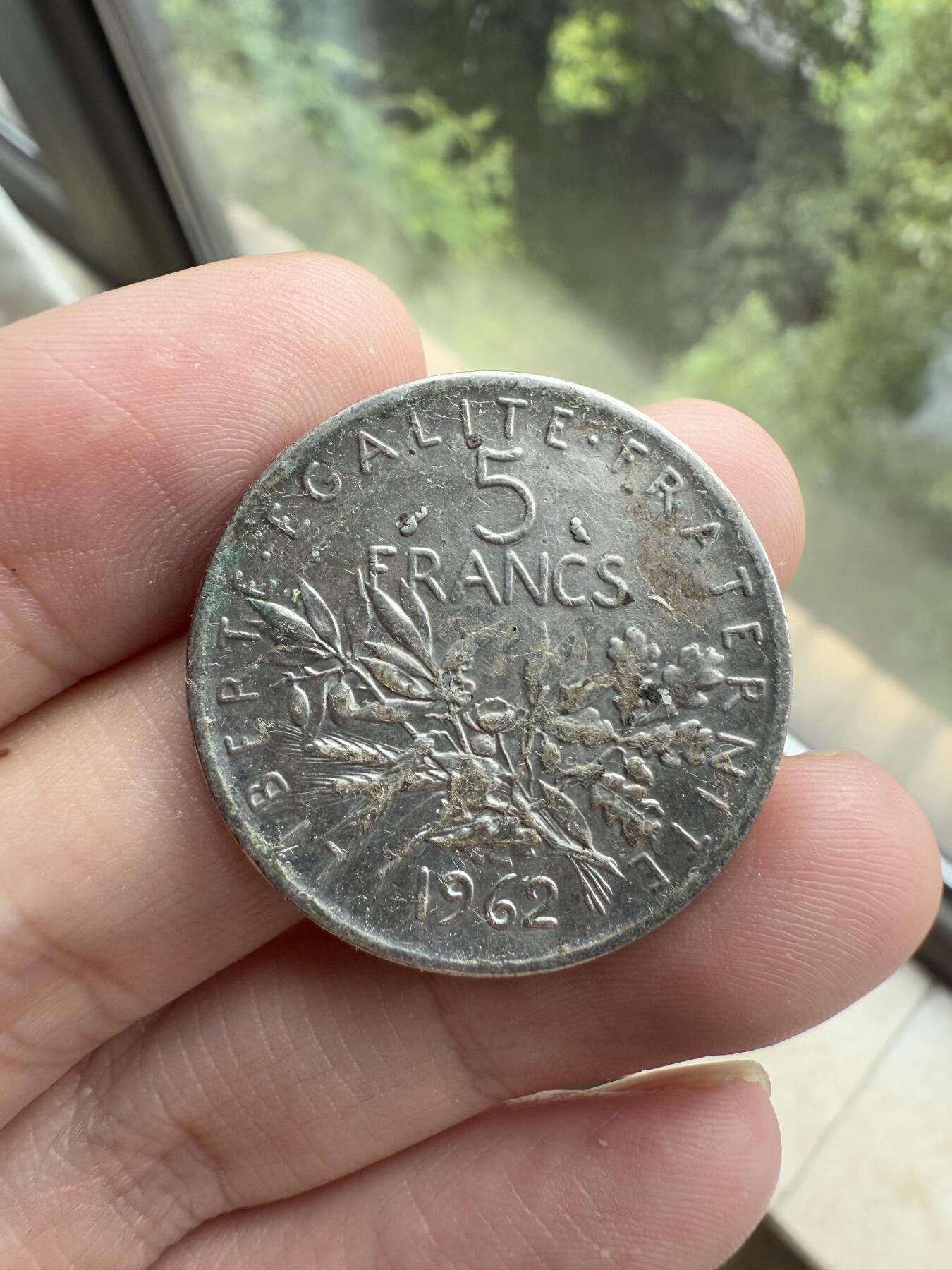 南宋泉阁俄币 外币 国币 专场第十二期【送拍无额外佣金】 法国 1962年播种女神5法郎银币