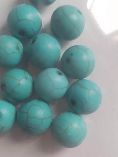 玉石 手串 手镯 手链专场 绿松石 12粒。