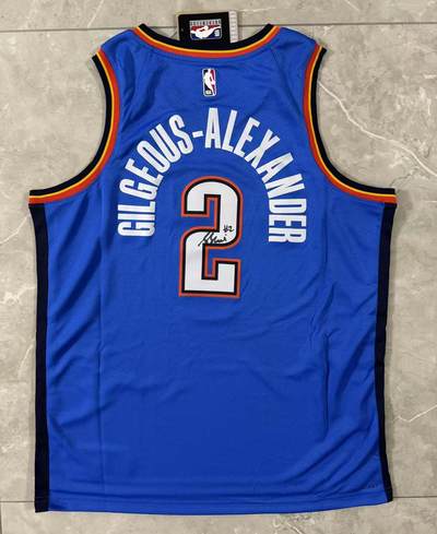 零元拍：NBA常规赛MVP西部决赛MVP谢伊-吉尔杰斯-亚历山大亲签NIKE俄克拉荷马城雷霆队球队限定SW球衣，Shai本人尺码。 - 零元拍：NBA常规赛MVP西部决赛MVP谢伊-吉尔杰斯-亚历山大亲签NIKE俄克拉荷马城雷霆队球队限定SW球衣，Shai本人尺码。