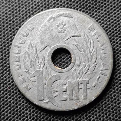 KK钱币收藏小铺 第299期 百期特拍3连拍第1场  周末发货 -  1941法属印支1分锌币 少见好品！多见腐蚀严重的 