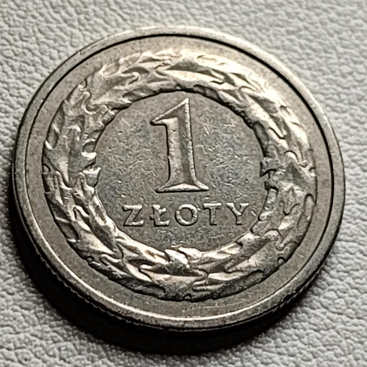 泉币菌-第40场-各国老币福利场  波兰1994年1兹罗提硬币 23mm 镍币