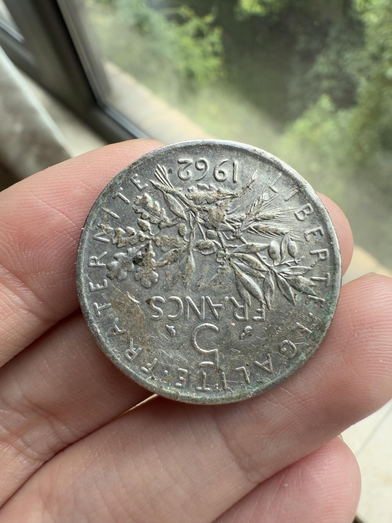 南宋泉阁俄币 外币 国币 专场第十二期【送拍无额外佣金】 法国 1962年播种女神5法郎银币