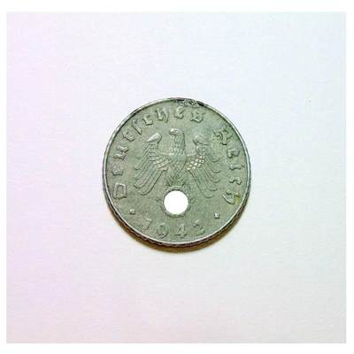 稀年 德国第三帝国1942年E版5芬尼 极美品 - 稀年 德国第三帝国1942年E版5芬尼 极美品
