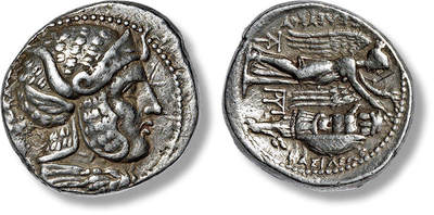 上海匡时2025年春季拍卖会 古希腊塞琉古一世银币一枚，直径：27.5mm，重量：16.9g，公元前 301- 前 295 年苏萨造币厂打制，用以纪念塞琉古一世在伊普苏斯战役中击败安提柯一世，此战标志着第四次继业者战争的结束，正面戴牛角豹皮盔的塞琉古一世，背面为胜利女神耐克向马其顿战利品柱加冕月桂花环