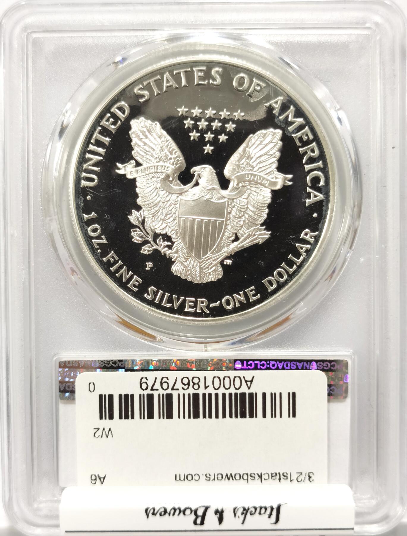 【麦稀奇收藏嘉年华】 博洋堂美国及美洲钱币专场拍卖②暨第127期（全场包邮） PCGS PR70DCAM 美国2000年P版行走女神1美元鹰洋精制银币，罕见70分满分精制币