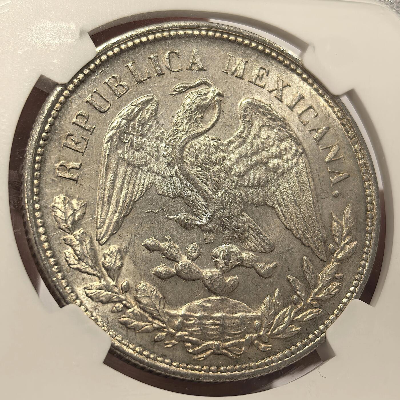 【麦稀奇收藏嘉年华】 博洋堂美国及美洲钱币专场拍卖②暨第127期（全场包邮） NGC MS65 墨西哥1902年CN JQ版直边鹰洋，直边中少见版别，更高仅有一枚65+和66，收藏一枚毕业