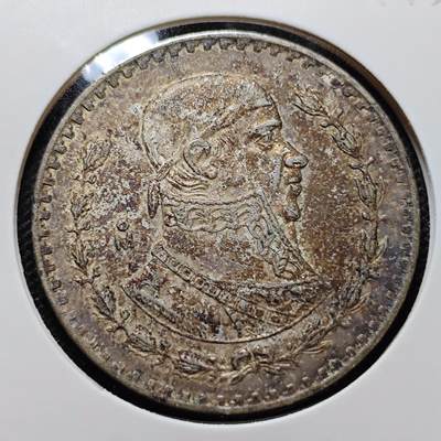 KK钱币收藏小铺 第301期 百期特拍3连拍第3场  周末发货 -  1964墨西哥1比索银币 带彩漂亮