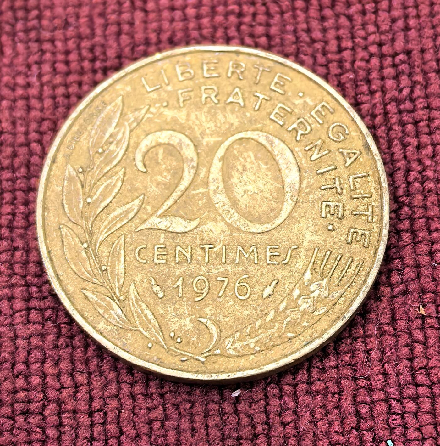 南宋泉阁俄币 外币 国币 专场第十三期【送拍无额外佣金】 法国 1976年20分铜币 通货好品
