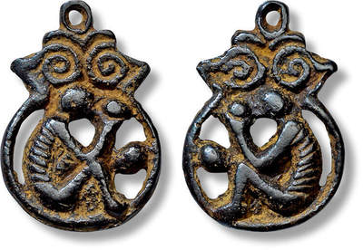 上海匡时2025年春季拍卖会 清瘦骨罗汉镂空挂花一枚，长：35mm，厚：1.9mm，重量：10g，轩德泉评：86，评级编号：655594344，评级附X光