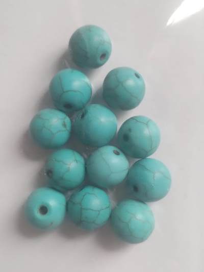 玉石 手串 手镯 手链专场 绿松石 12粒。