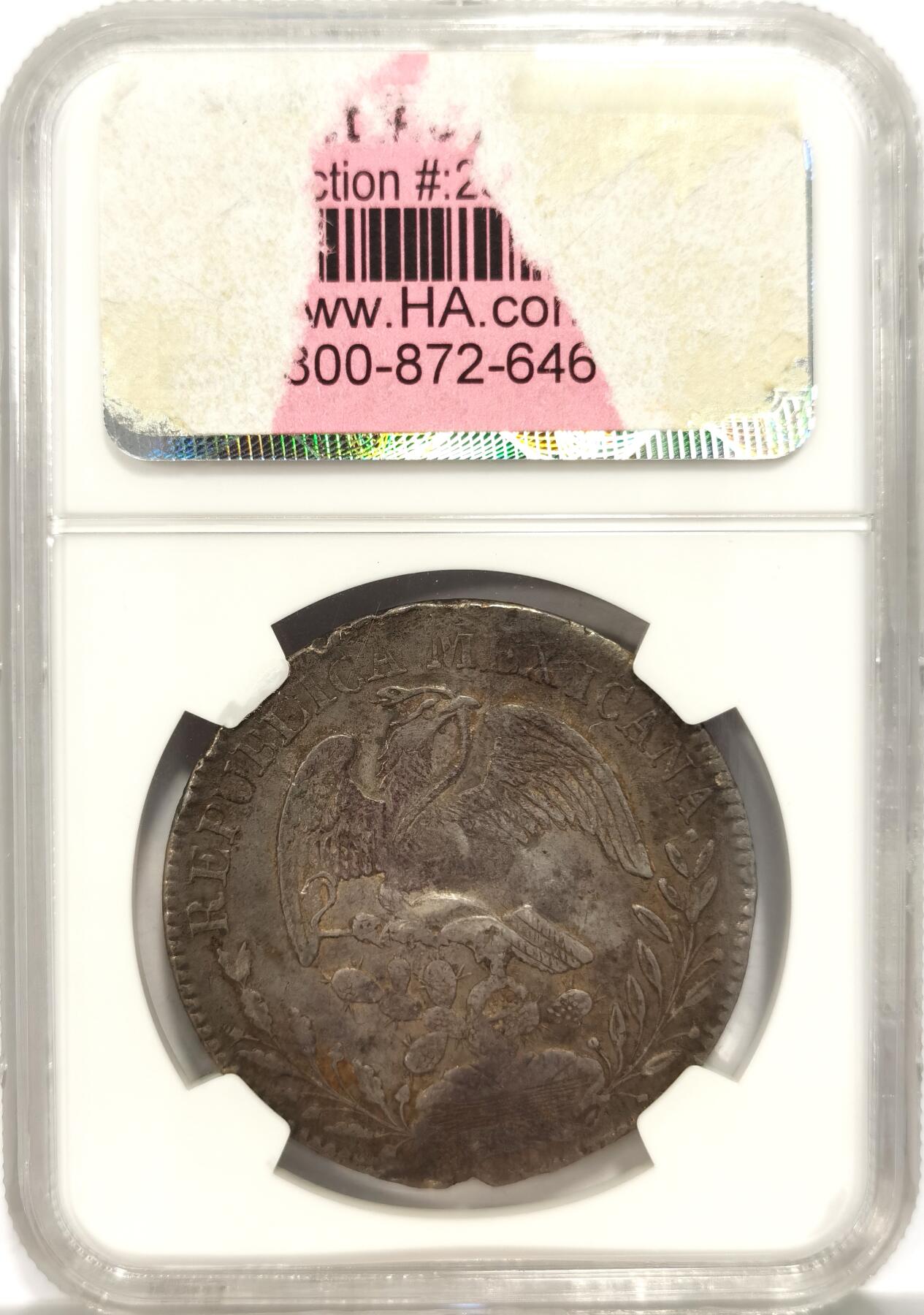 【麦稀奇收藏嘉年华】 博洋堂美国及美洲钱币专场拍卖②暨第127期（全场包邮） NGC VF 菲律宾1837年加盖墨西哥1831年DO RM版鹰洋，加盖Do厂非常少见，加盖大热门品种