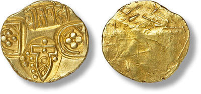 上海匡时2025年春季拍卖会 公元12世纪-14世纪喀喀迪耶王朝金币一枚，直径：19mm，重量：3.65g