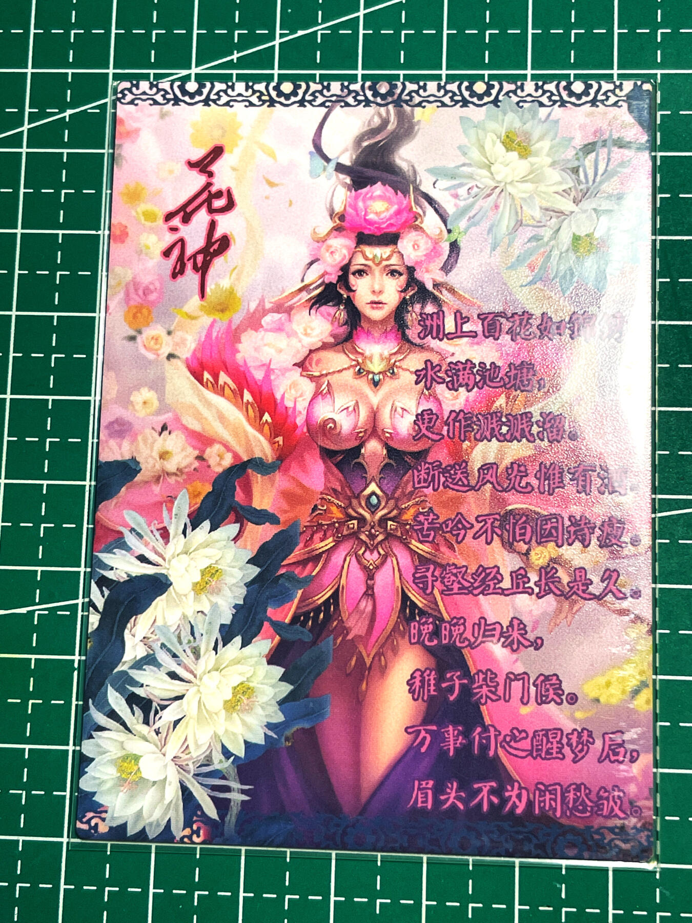 显眼宝19期 那些巅峰颜值 很漂亮的花神一张 粗闪卡 63*88
