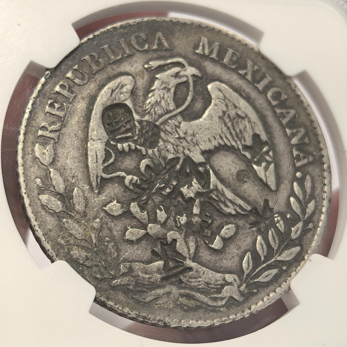 【麦稀奇收藏嘉年华】 博洋堂美国及美洲钱币专场拍卖②暨第127期（全场包邮） NGC CHOPMARKED 墨西哥鹰洋1876年GA IC 带美戳