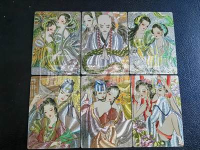 第114期阳大大卡牌拍卖第114期（持续收拍品，周五晚上九点截拍，进群福利早知道） 【冷烫粗闪】莹彩意 观国之光 特卡金瓶梅＋白蛇传  共6张  冷烫粗闪工艺